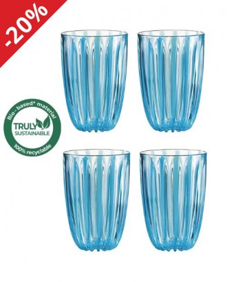 Set 4 pahare, 470 ml, albastru, Dolcevita - GUZZINI